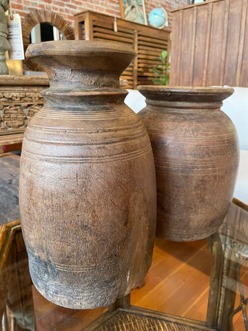 Medium Rustic Wooden Jar