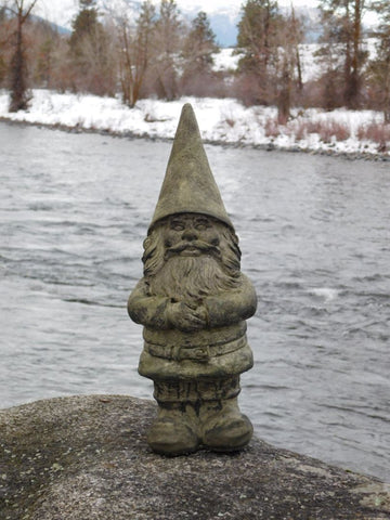 Standing Gnome Greenman Stone Garden Statue