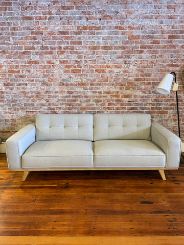 Tufted Light Grey Modern Sofa