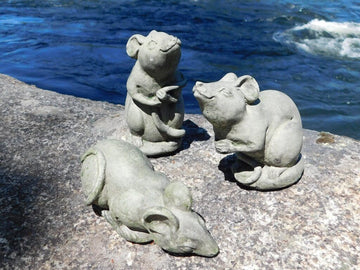 Mouse Greenman Stone Garden Statue