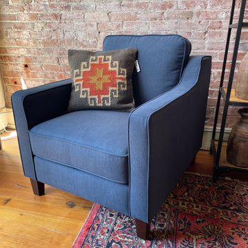 Dark Blue Modern Armchair
