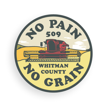 No Pain, No Grain Kestrel Country Sticker