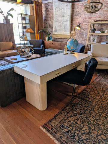 White Enamel Recon Furniture Desk