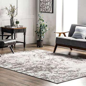 8x10 Grey/White Modern Rug