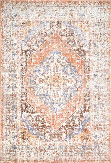 4x6 White/Peach Rug