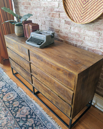 6-Drawer Industrial Dresser