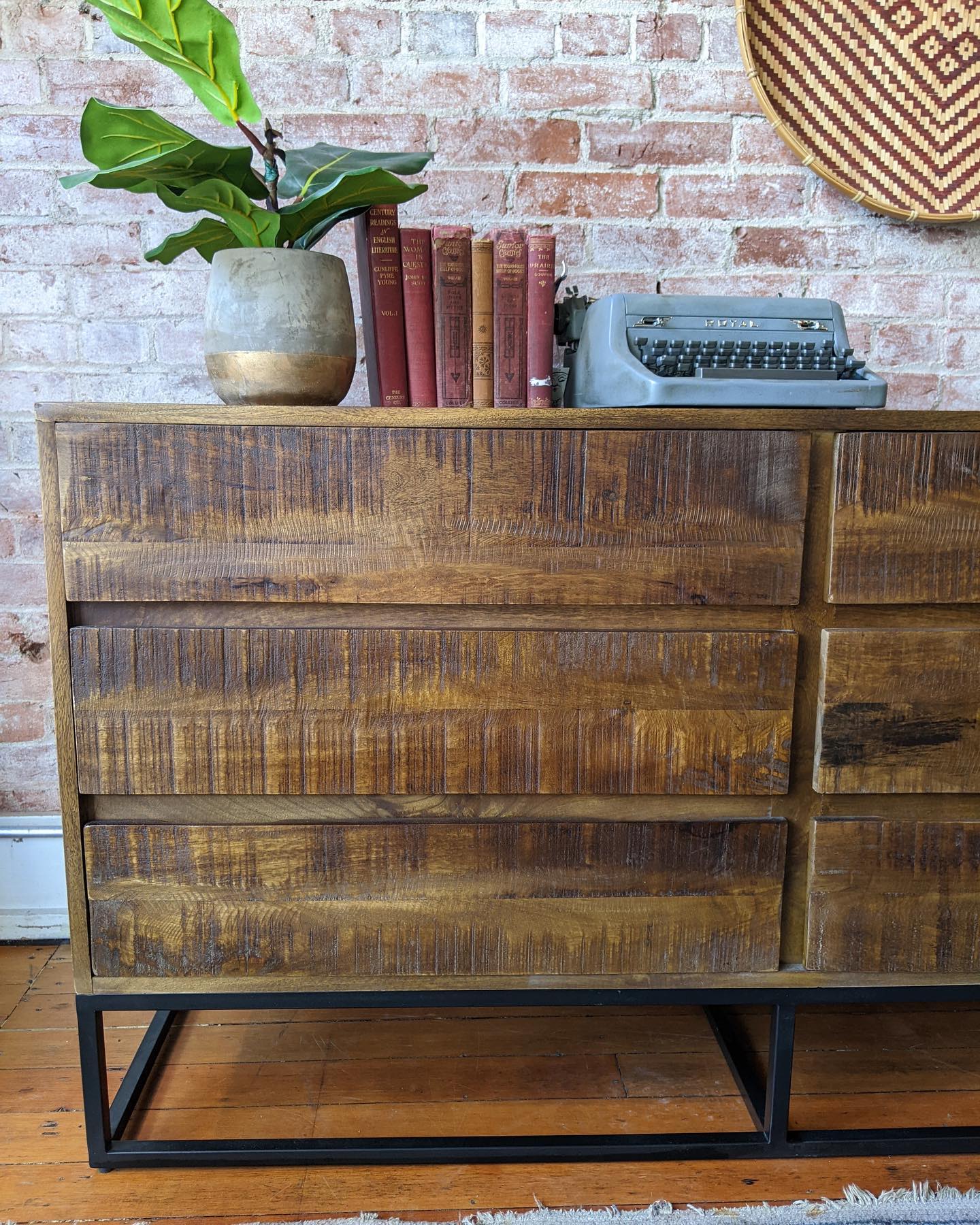 industrial dresser Vintage Dresser Features Industrial Vibe