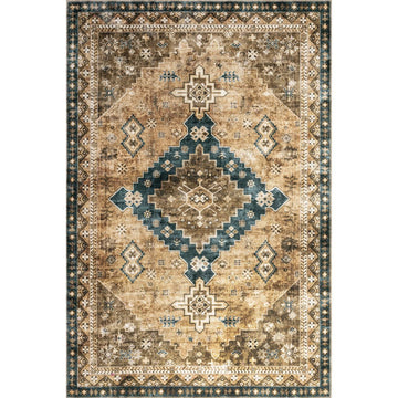 8x10 Hunter Green Revel Washable Rug