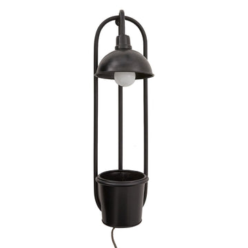 Black Wall Lamp/Planter