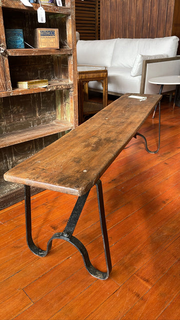 Wood & Metal Vintage Bench