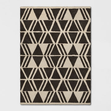 7x10 White/Grey Modern Rug