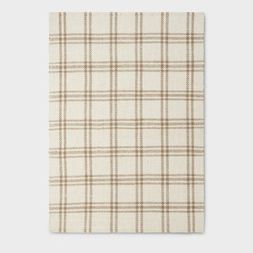 7x10 Cream Plaid Studio McGee x Target Wool Rug