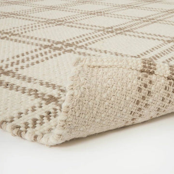7x10 Cream Plaid Studio McGee x Target Wool Rug