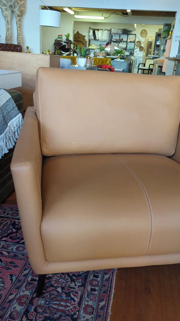 Tan Mid-Century Style Armchair