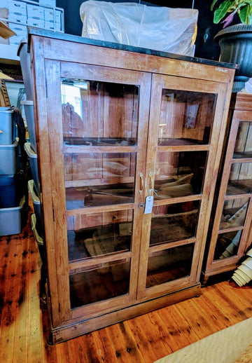 8-Pane Wood Vintage Storage Cabinet