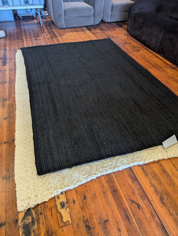 6x9 Black nuLoom Jute Rug