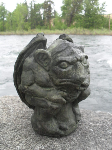 Gargoyle Ponder Greenman Stone Garden Statue