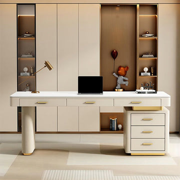 White Enamel Recon Furniture Desk