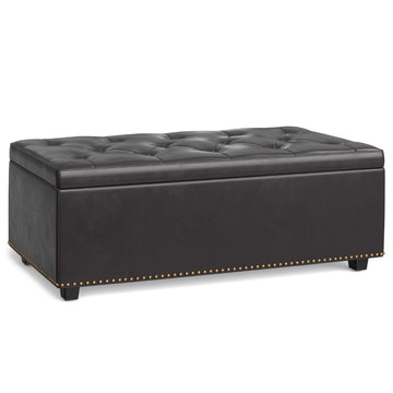 Black Modern Storage Ottoman
