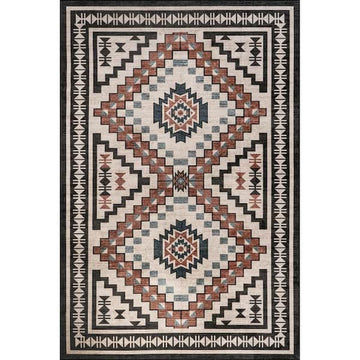 8x10 Grey/Tan nuLoom Washable Rug