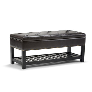 Black Modern Storage Ottoman