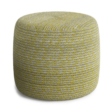 Yellow Boho Pouf