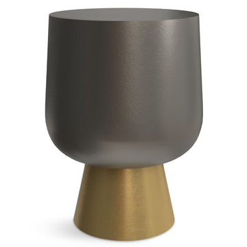 Grey/Gold Modern Accent Table