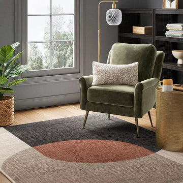 5x7 Tan Geo Modern Rug