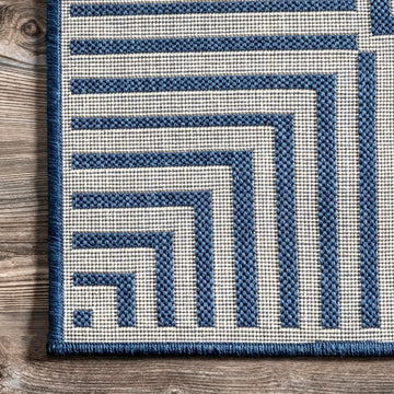 6'7"x9' Blue nuLoom Outdoor Rug