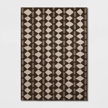 5x7 Brown Modern Shag Rug
