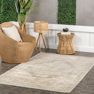 6'7"x9'4" Beige nuLoom Washable Rug