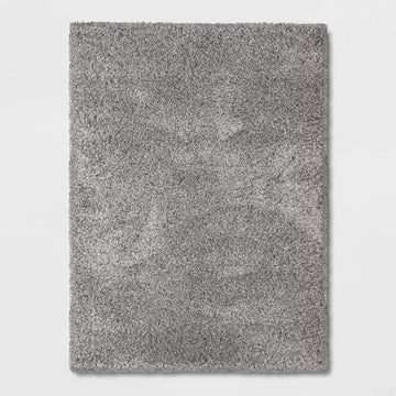 5x7 Grey Modern Shag Rug