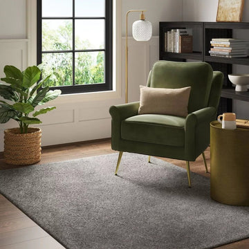 5x7 Grey Modern Shag Rug