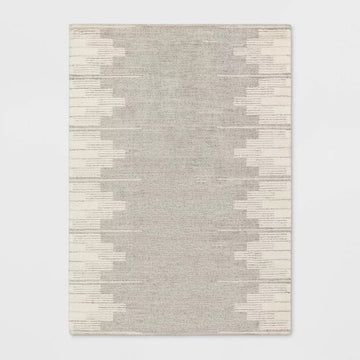 5x7 Cream Modern Shag Rug