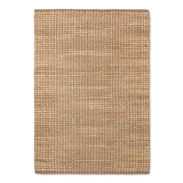 5x7 Tan/Grey Modern Jute Rug