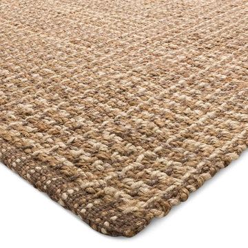 5x7 Tan/Grey Modern Jute Rug