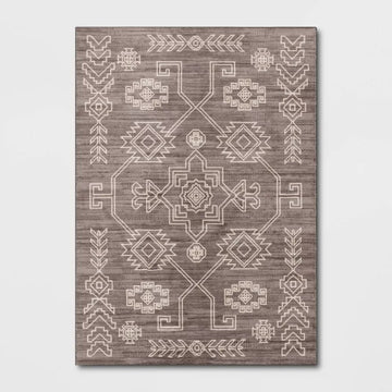 5x7 Grey Moroccan Modern Rug