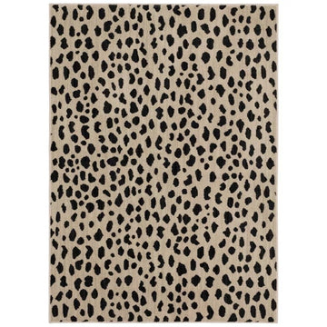 5x7 Tan Leopard Modern Rug
