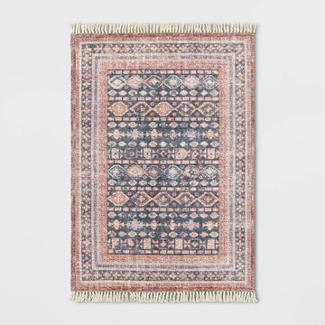 5x7 Blush Pink Boho Rug