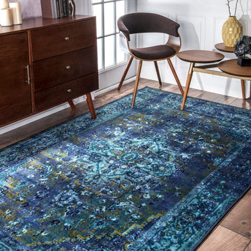 5x8 Blue nuLoom Outdoor Rug