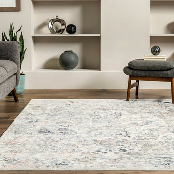 9x12 White nuLoom Washable Rug