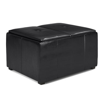 Black Modern Storage Ottoman