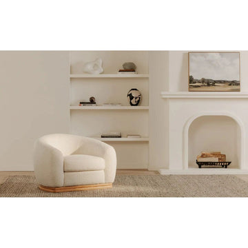 White Boucle Moe's Home Armchair