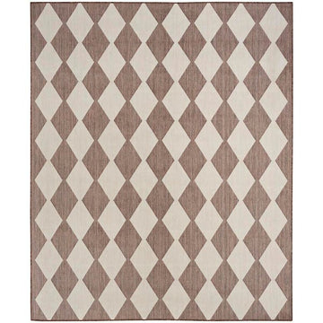 6x9 Brown Nourison Outdoor Rug