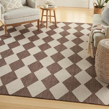 6x9 Brown Nourison Outdoor Rug
