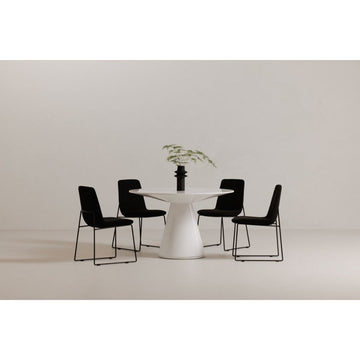 47" Round White Moe's Home Dining Table