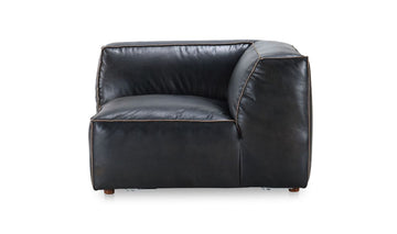 Black Moe's Home Leather Sofa