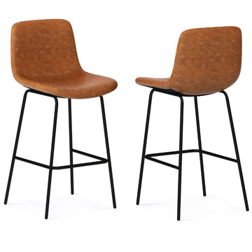 Brown Modern Barstool Set