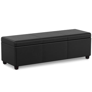Black Modern Storage Ottoman