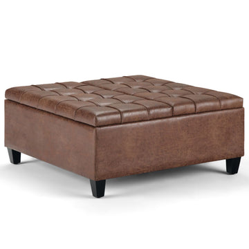 Brown Modern Storage Ottoman